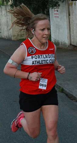 Portlaoise AC Elaine Moore in the Ballyroan 5K